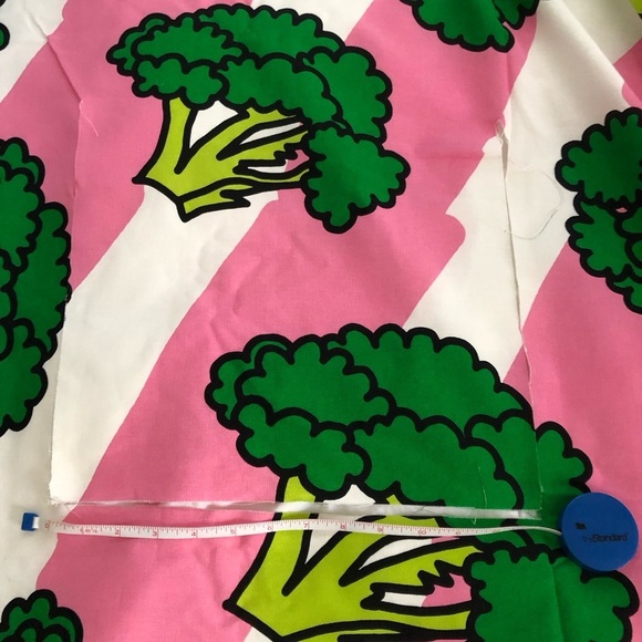 IKEA Anniken Ida Pettersson 2014 Broccoli Pink Green White Fabric 4.3 Yards - Picture 10 of 11